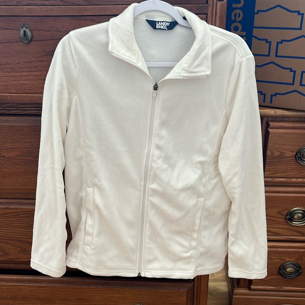 Lands End soft fleece zip up